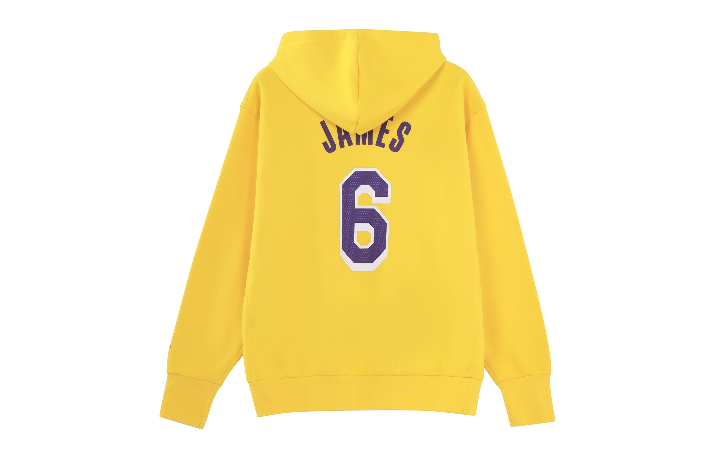 Men's Nike Los Angeles Lakers Lebron James No. 6 Solid Color Alphabet Printing Pullover Fleece Lined - 2
