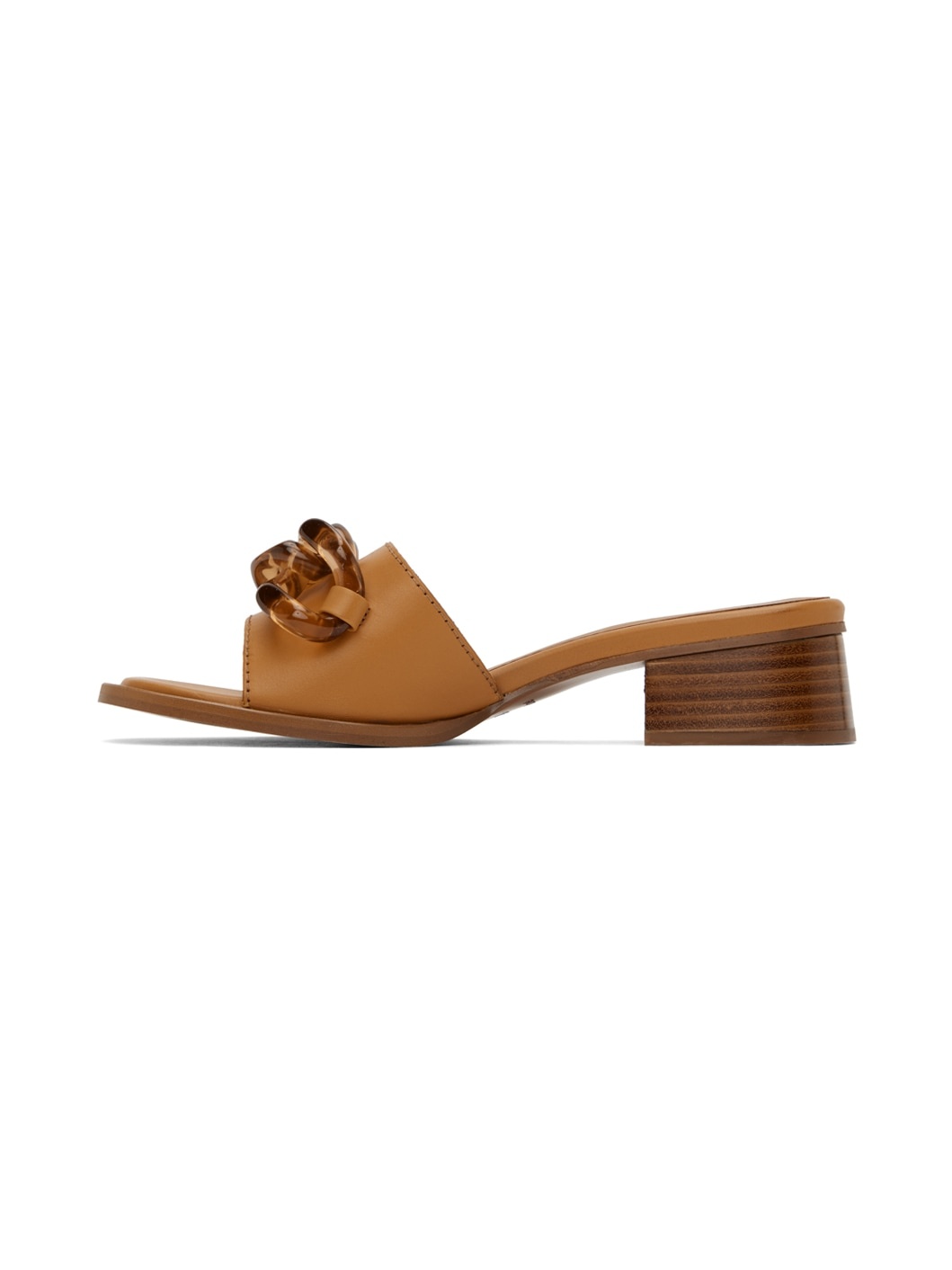 Tan Monyca Heeled Mules - 3