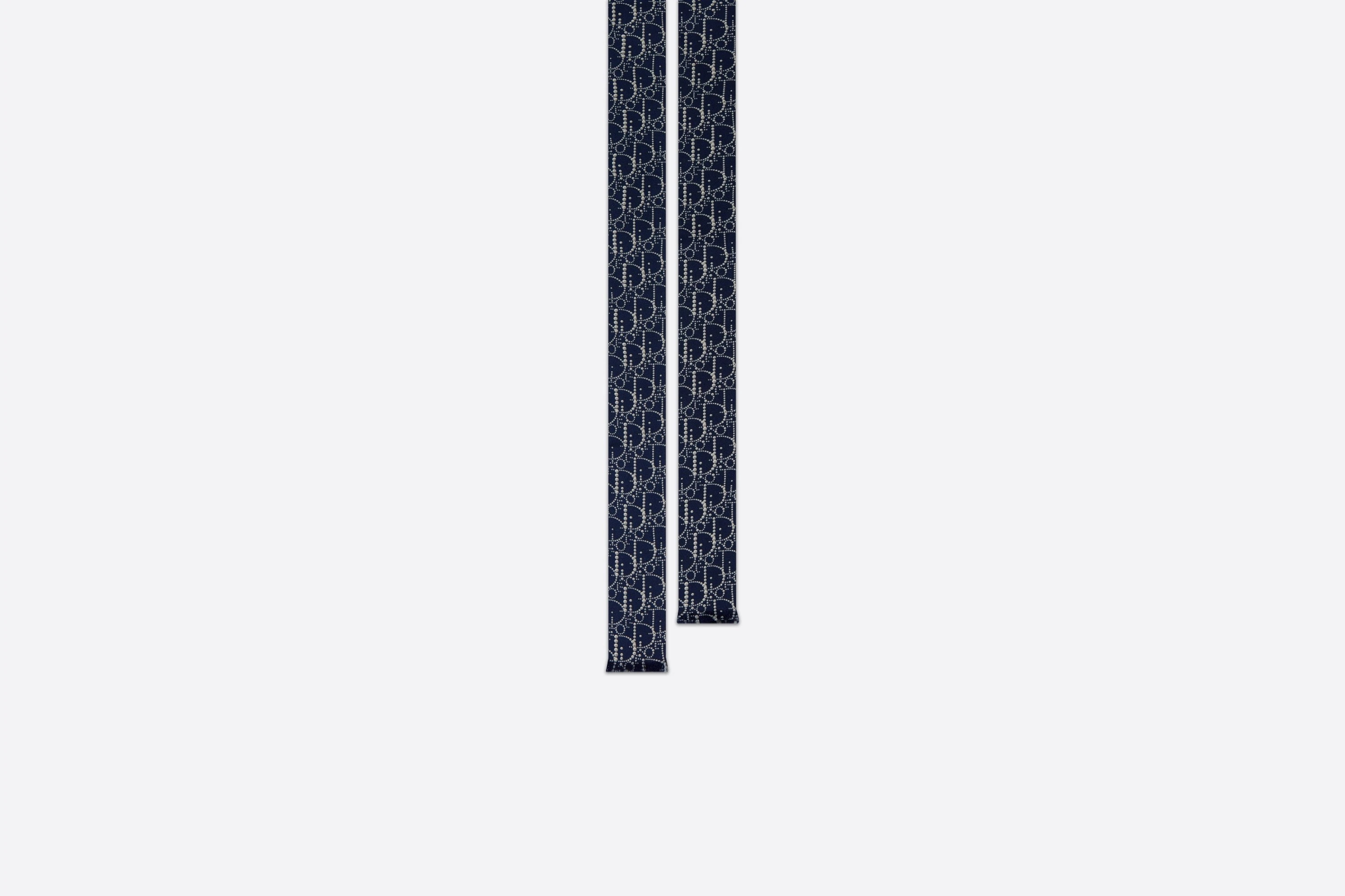 Dior Oblique Beaded Flowing Tie - 1