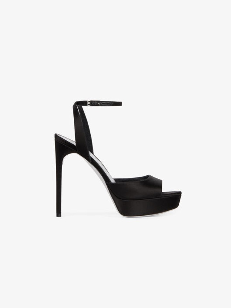 PLATFORM SANDALS IN SATIN 1