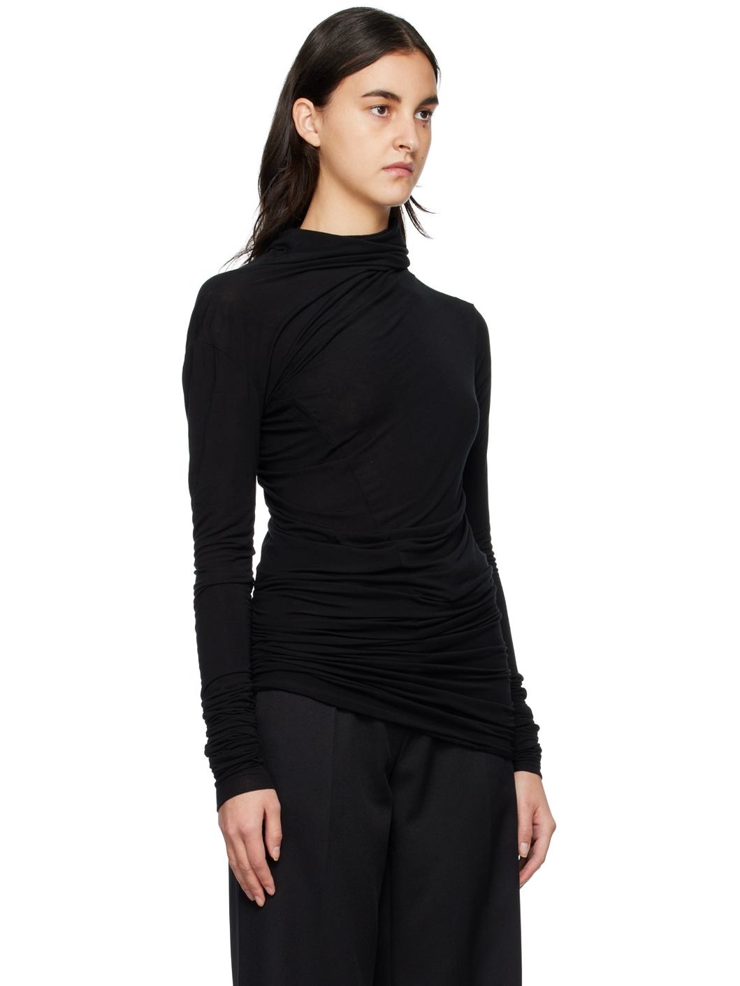 Black Tatiana Turtleneck - 2