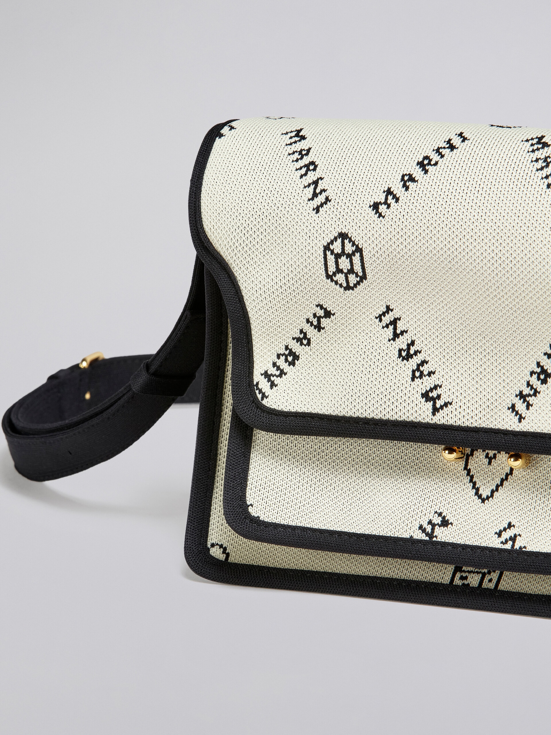 TRUNK SOFT MEDIUM BAG IN WHITE MARNIGRAM JACQUARD - 5