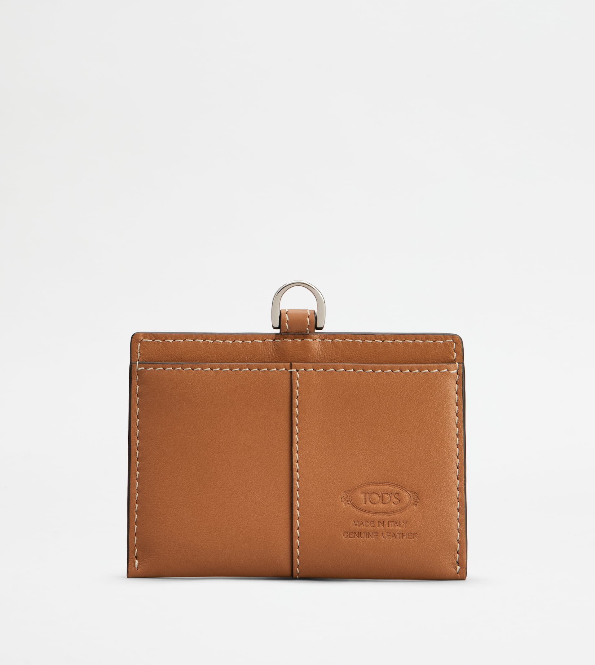 BADGE HOLDER IN LEATHER - BROWN - 2