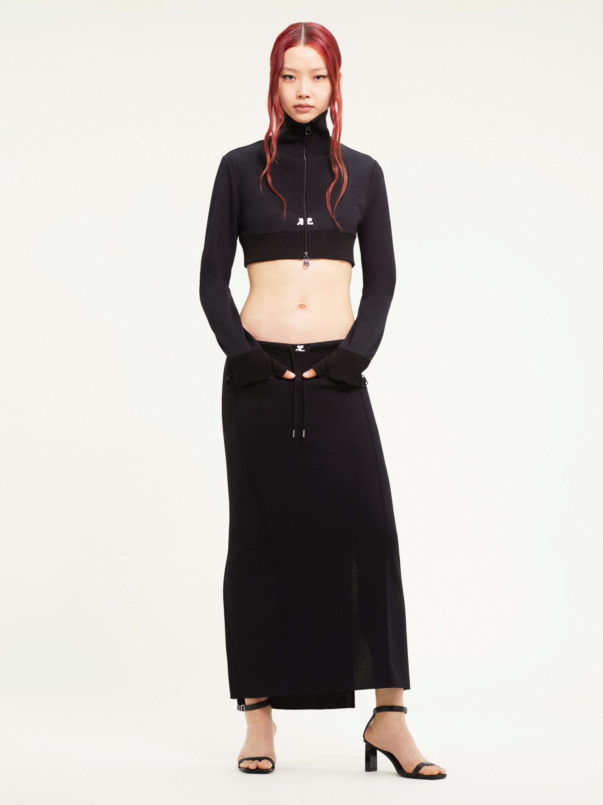 CROPPED MAXI RIB TRACKSUIT JACKET - 2