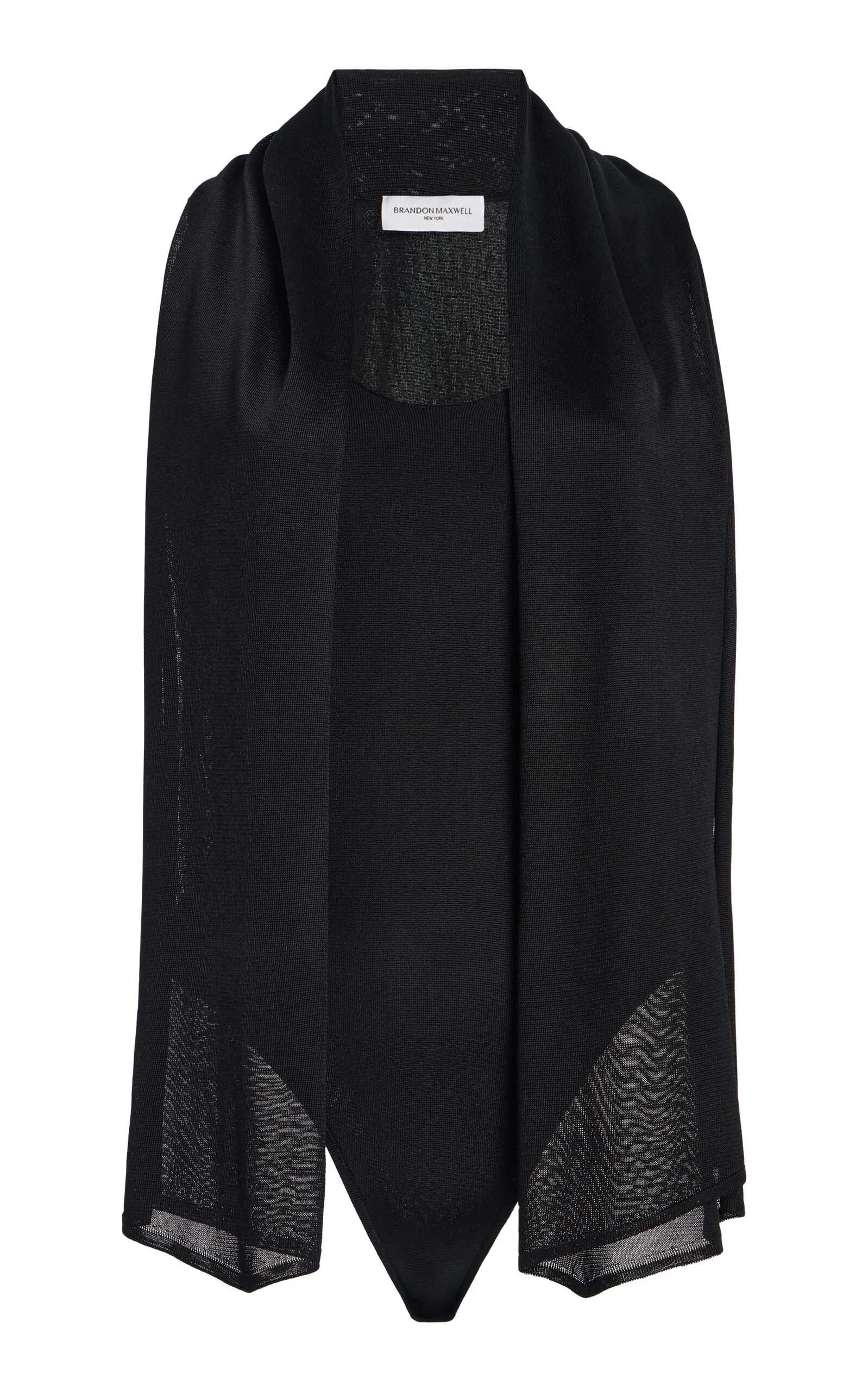 The Capri Scarf-Detailed Bodysuit black - 1