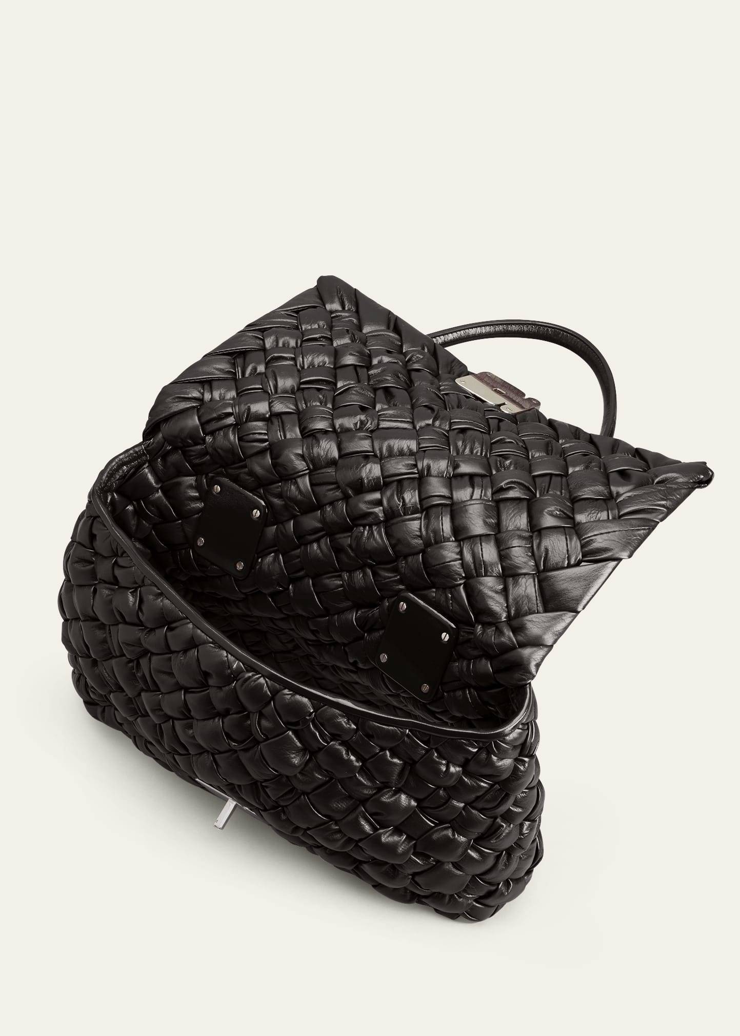Small Intrecciato Padded Leather Shoulder Bag - 3