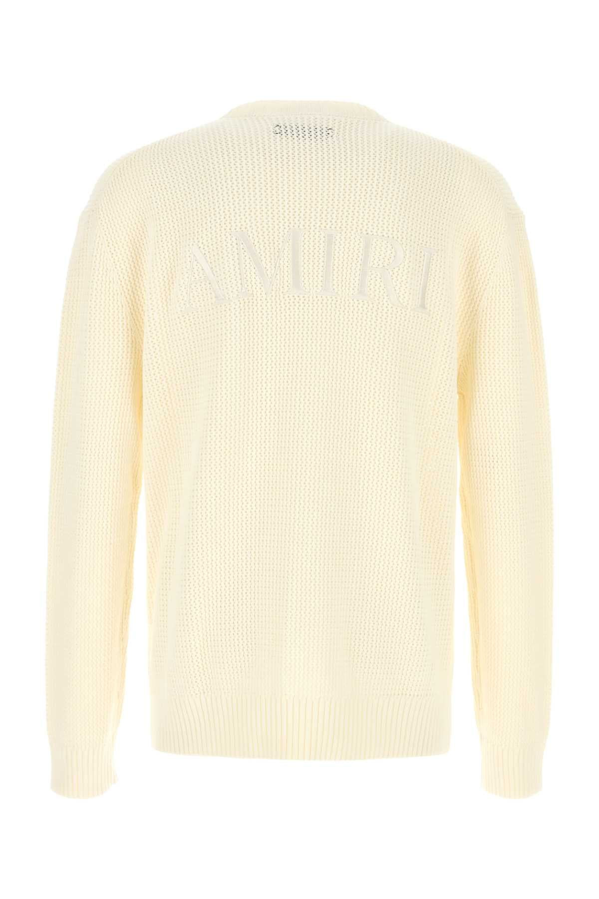 Amiri Men Cream Crochet Sweater - 2