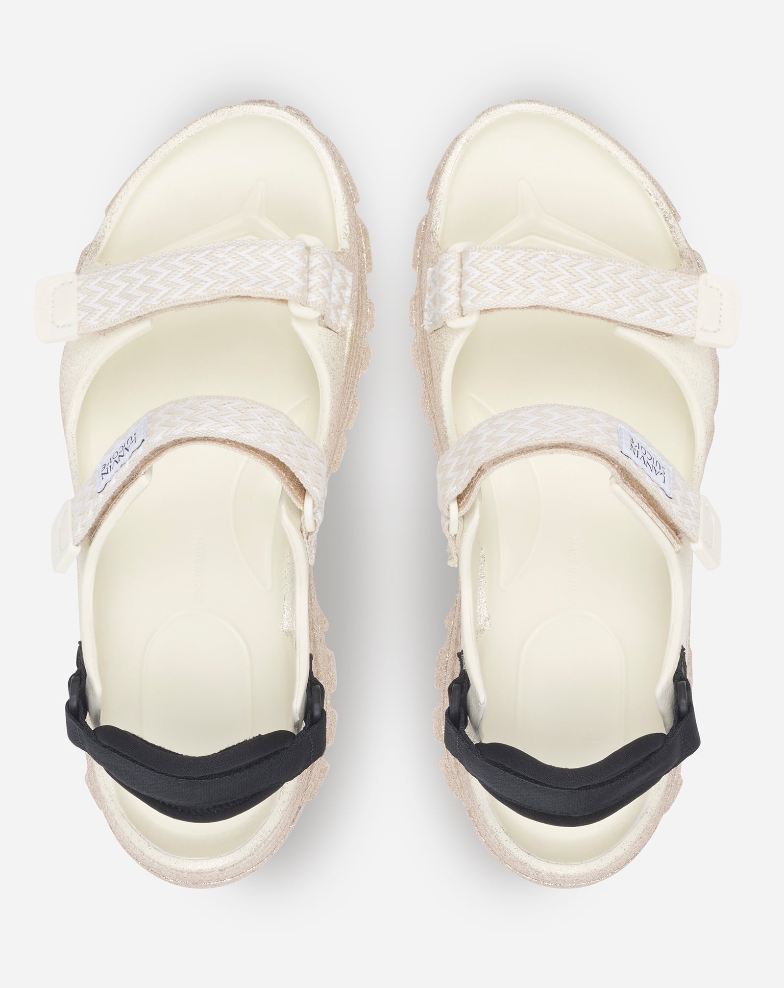 GLITTERY RUBBER LANVIN X SUICOKE WAKE SANDALS MEN - 4