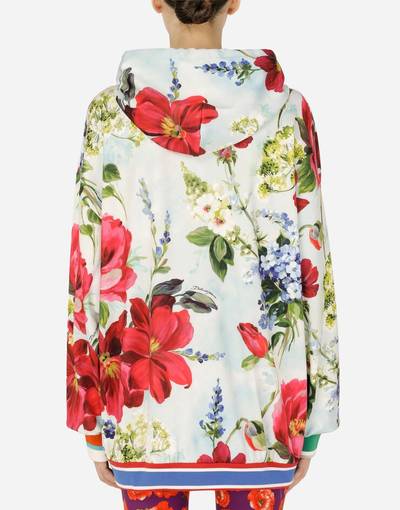 Dolce & Gabbana Run-resistant jersey sweatshirt with garden print outlook