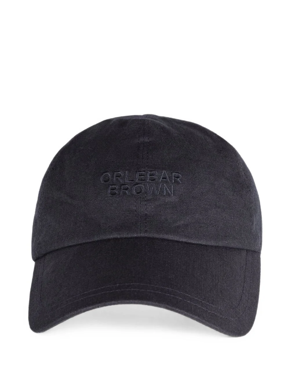 Barney embroidered linen baseball cap - 1