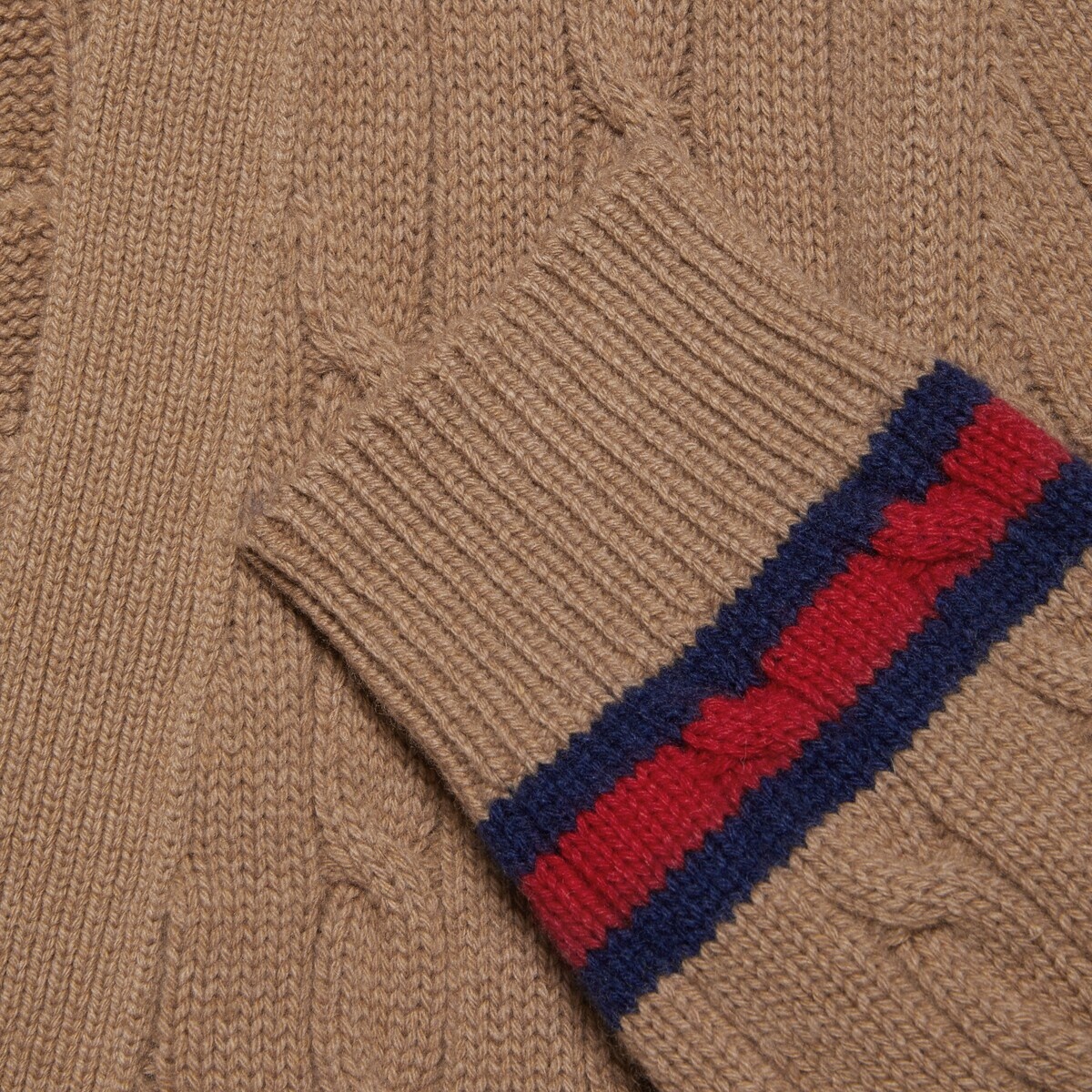 Cable knit cardigan with Web - 6