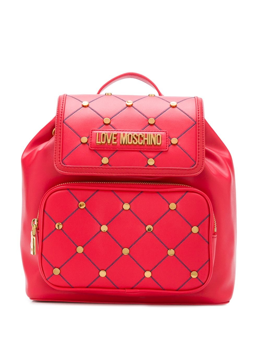 quilted stud backpack - 1