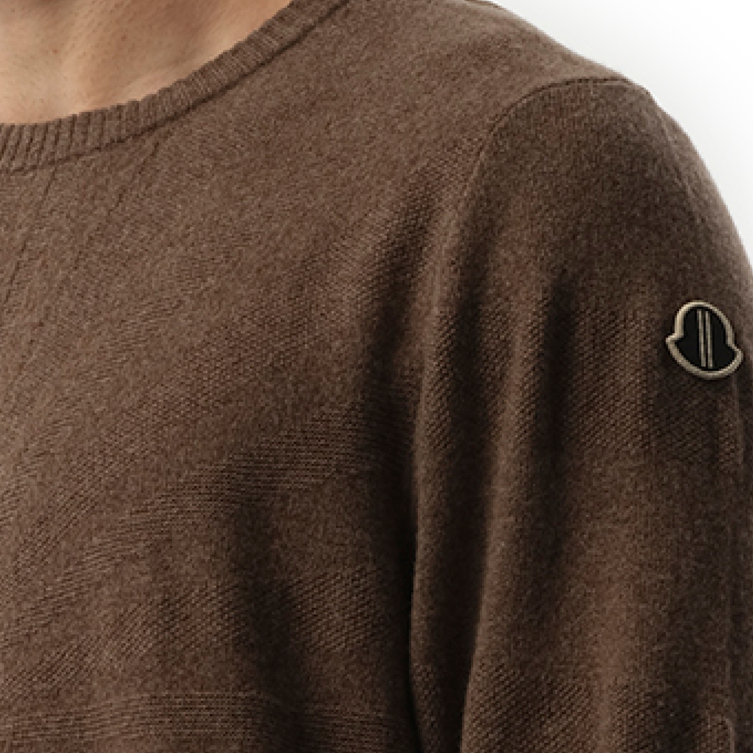 Rick Owens x Moncler Jumbo Round Neck Sweater in Dust - 3