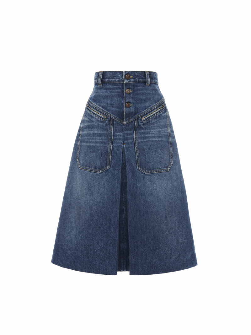 KNEE-LENGTH SKIRT IN DENIM 1