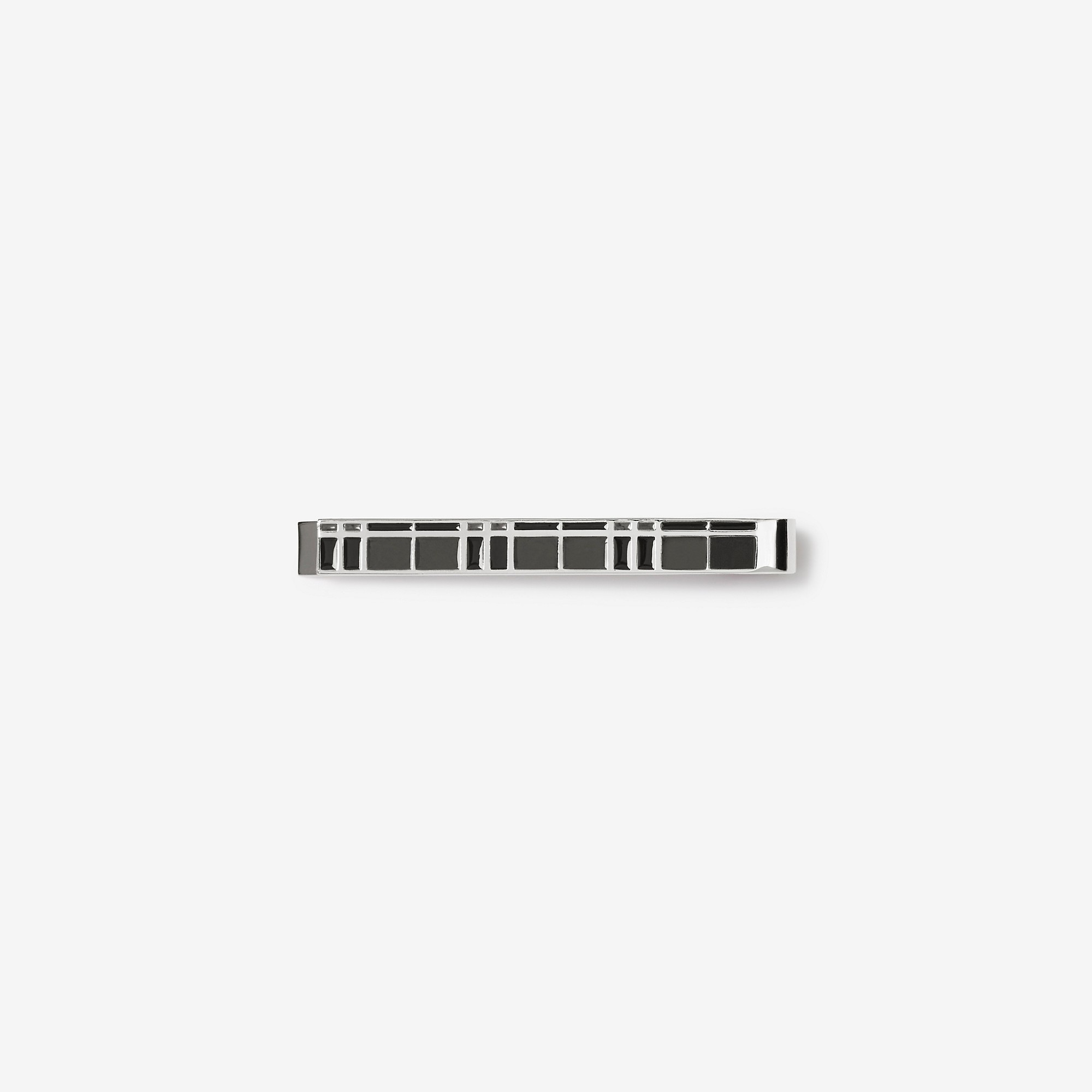 Check Detail Palladium-plated Tie Bar - 1