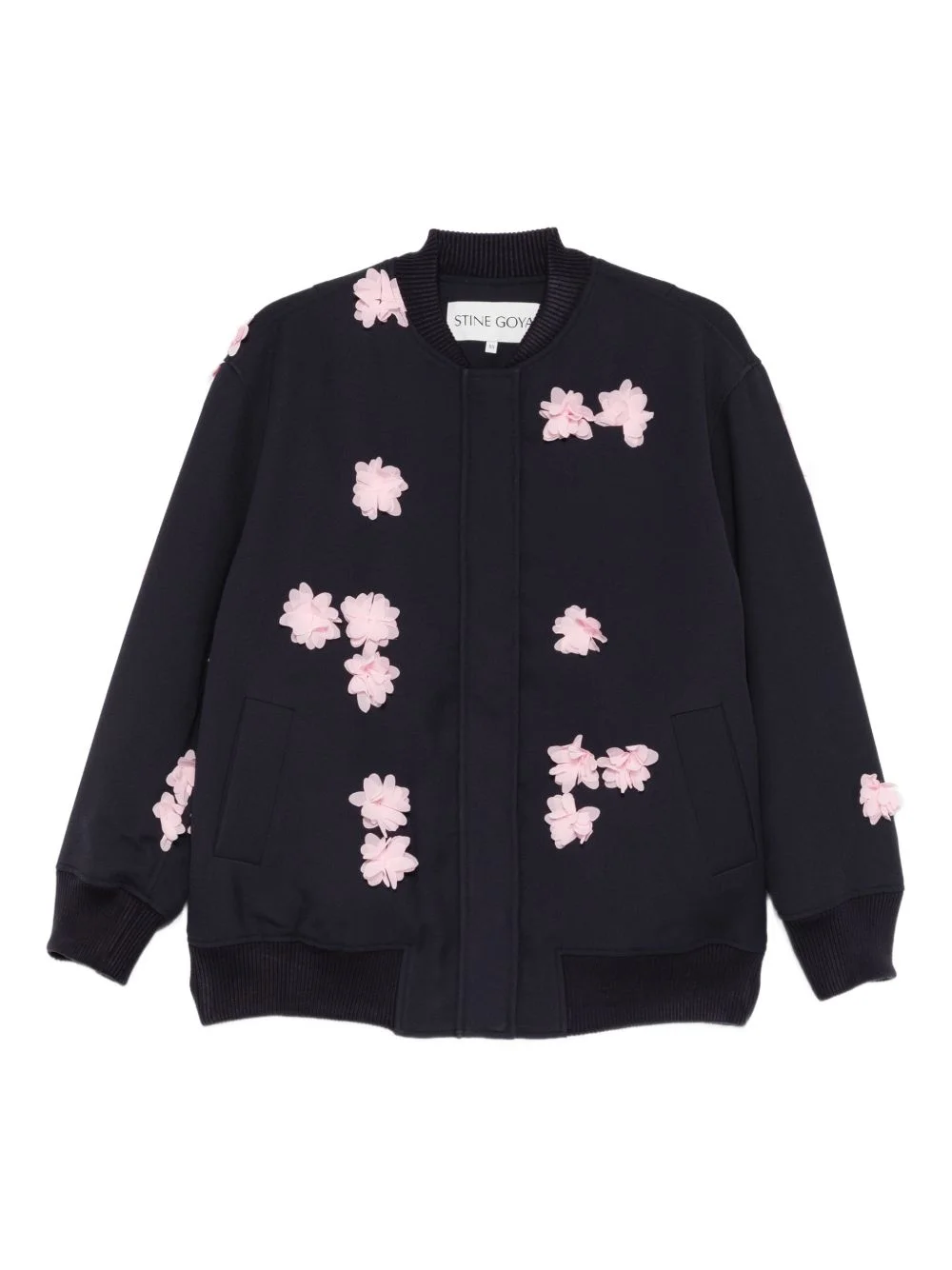 floral-appliqué jacket - 1