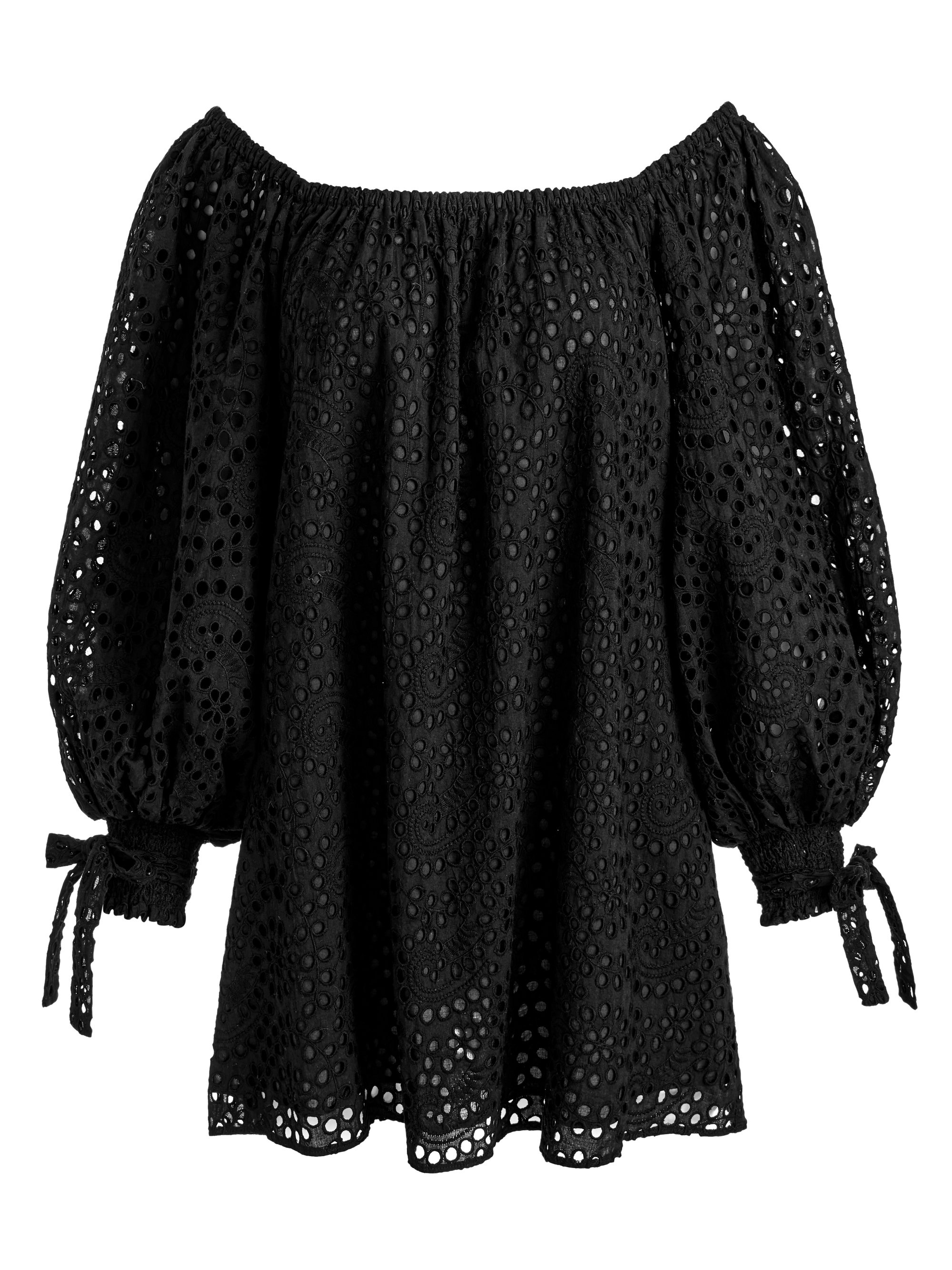 ARTEMIS OFF THE SHOULDER BLOUSON SLEEVE MINI DRESS - 7