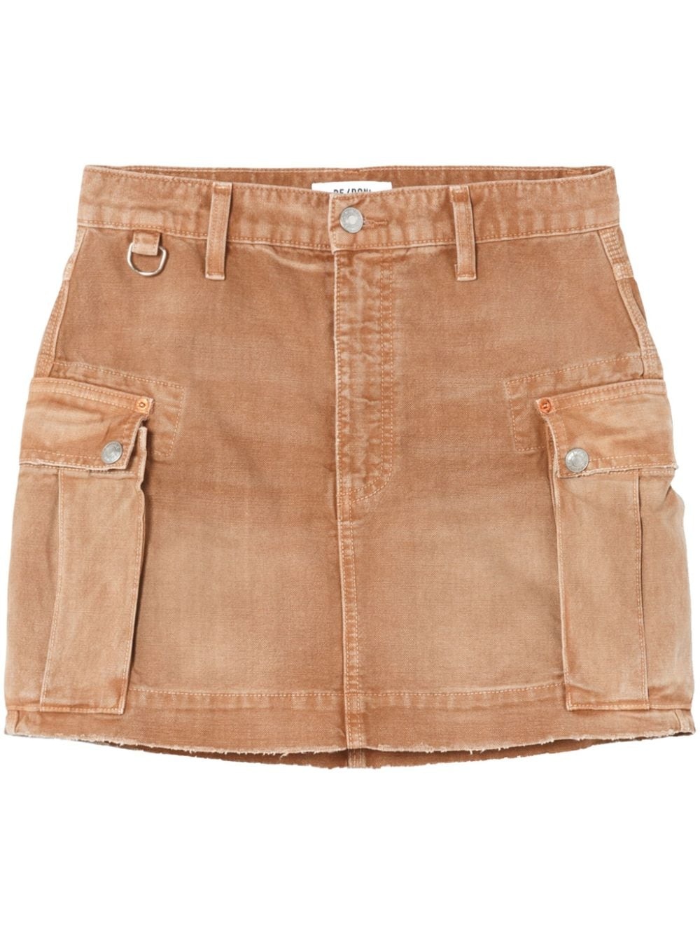 cargo denim mini skirt - 1