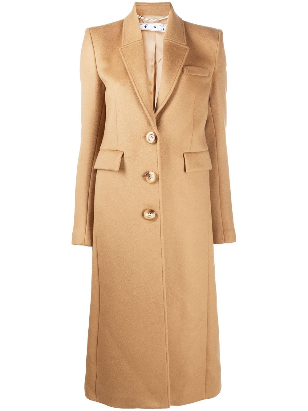 tailored single-breasted coat - 1