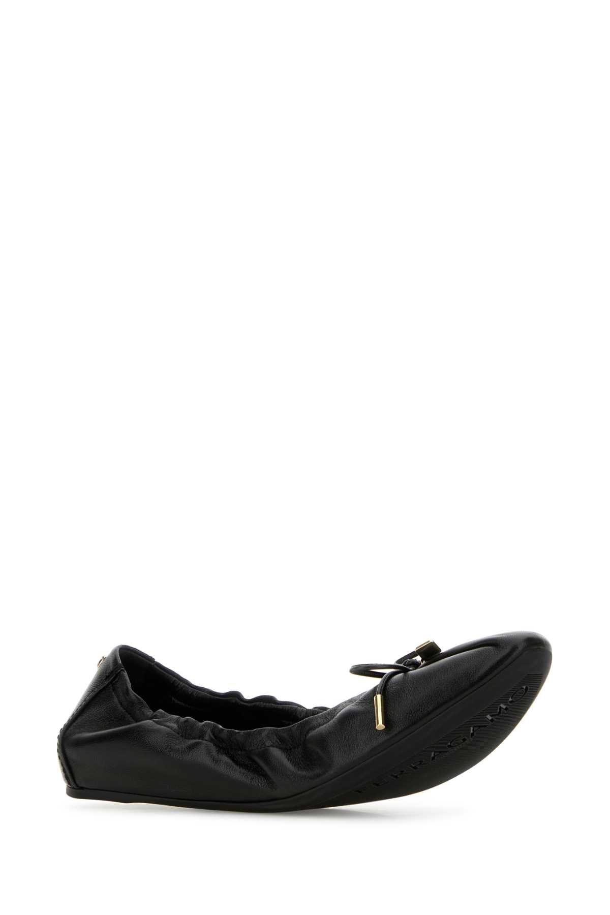 Salvatore Ferragamo Women Black Leather Joelle Ballerinas - 2