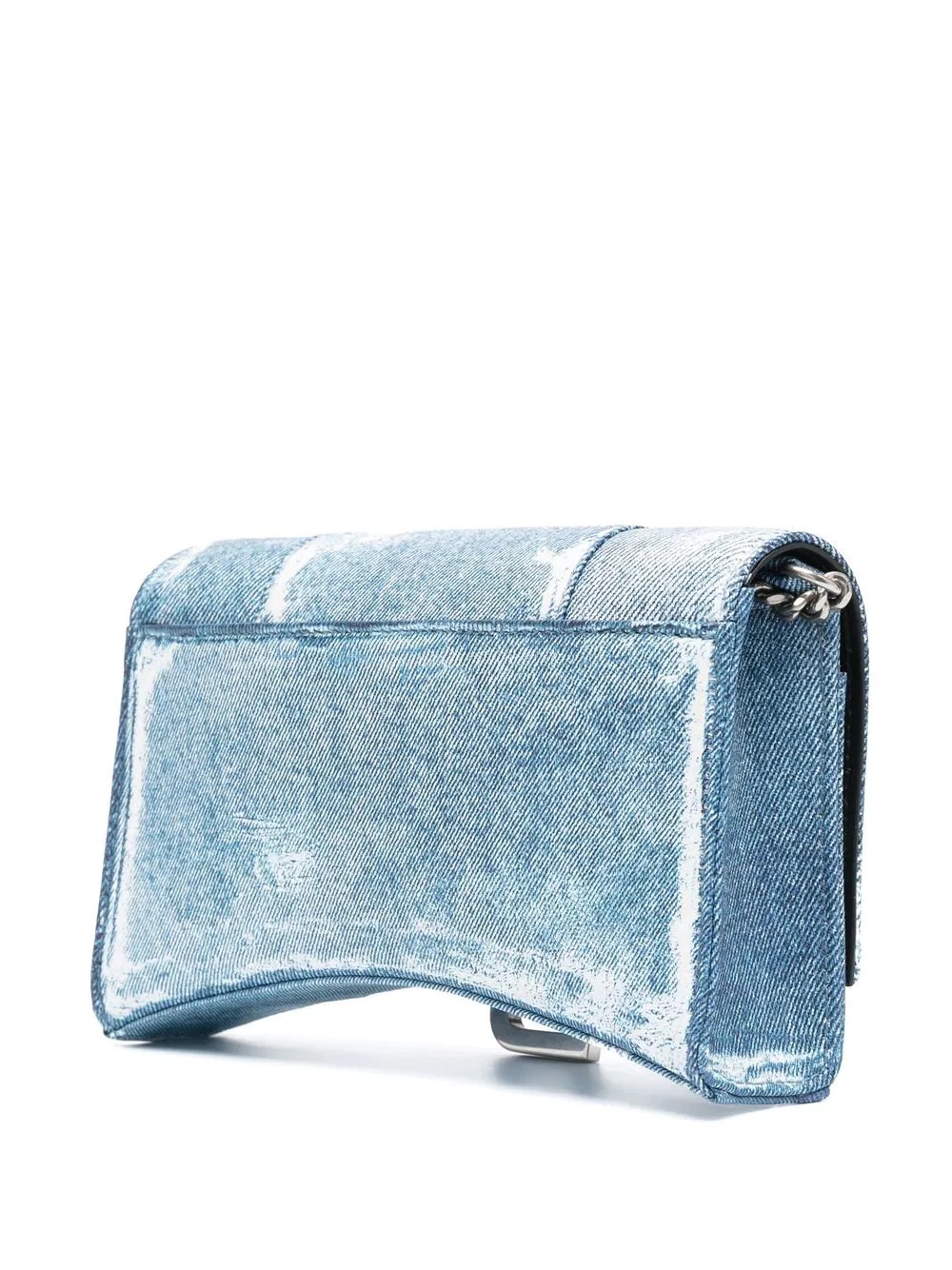 Hourglass denim chain wallet bag - 3