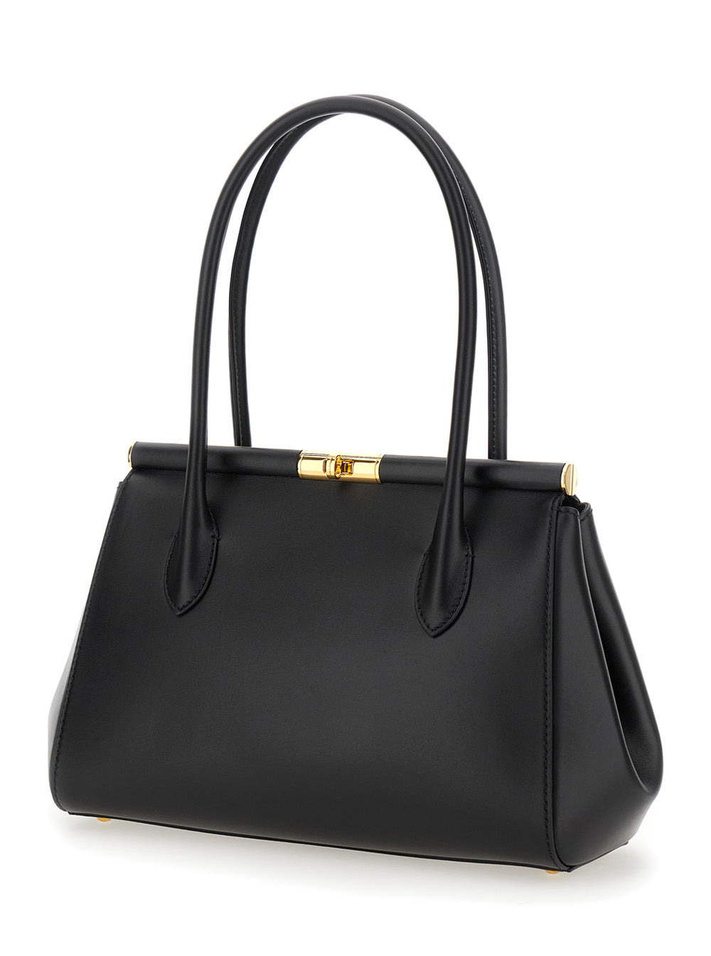 Dolce & Gabbana Women 'Marlene Medium' Black Handbag With With Logo Embossed On The Back In Leather  - 2
