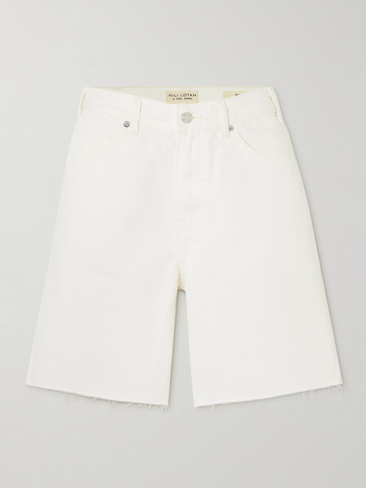 Russel frayed denim shorts Off-white - 1