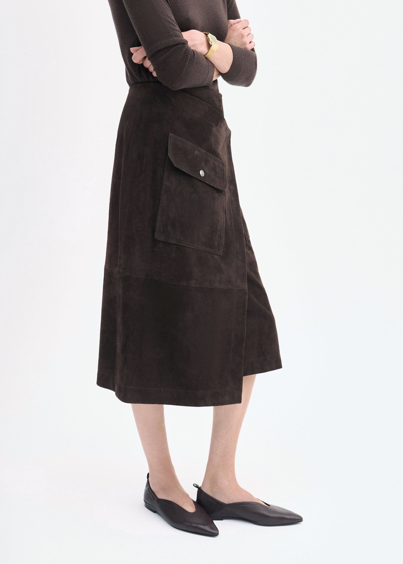 Wrap Skirt in Suede 3