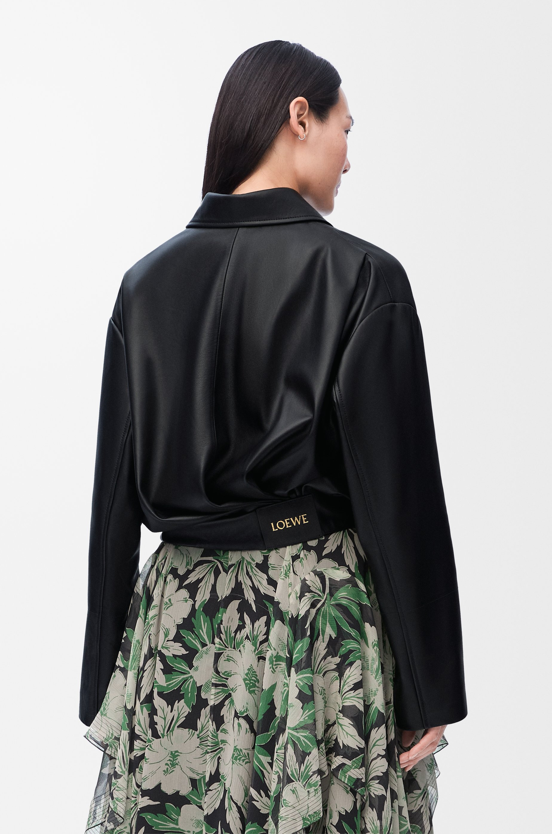 Draped jacket in nappa lambskin - 5