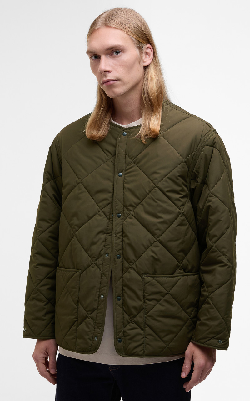 X KAPTAIN SUNSHINE QUILTED LINER KHAKI BROWN - 3