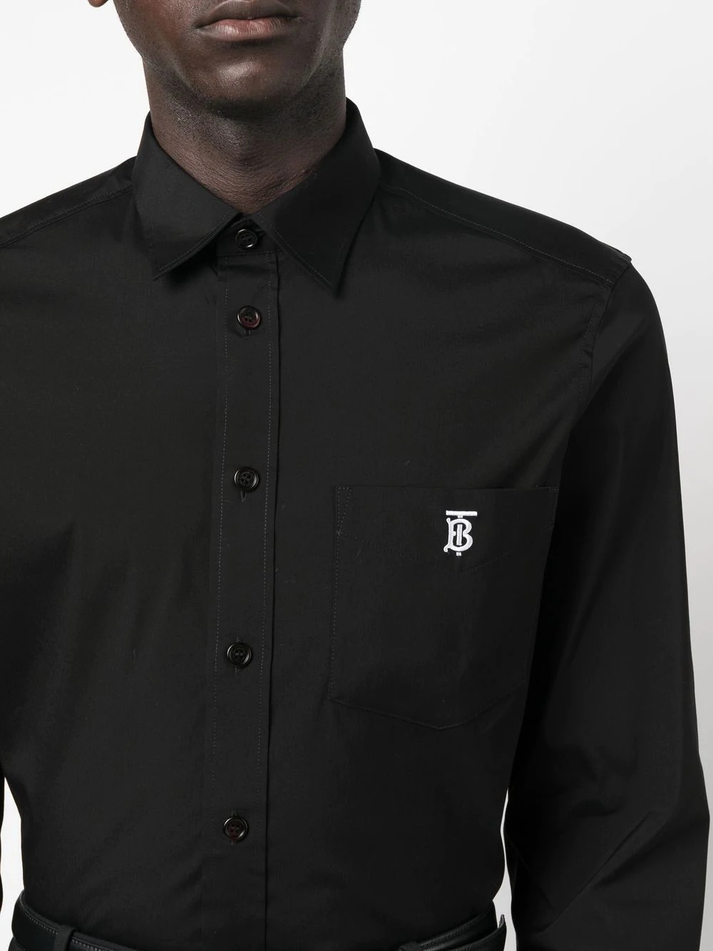 logo-embroidered shirt - 5
