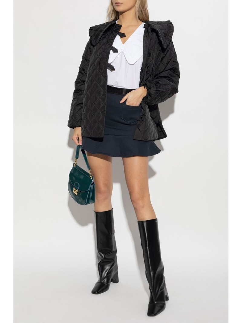 GANNI flared-hem mini skirt outlook