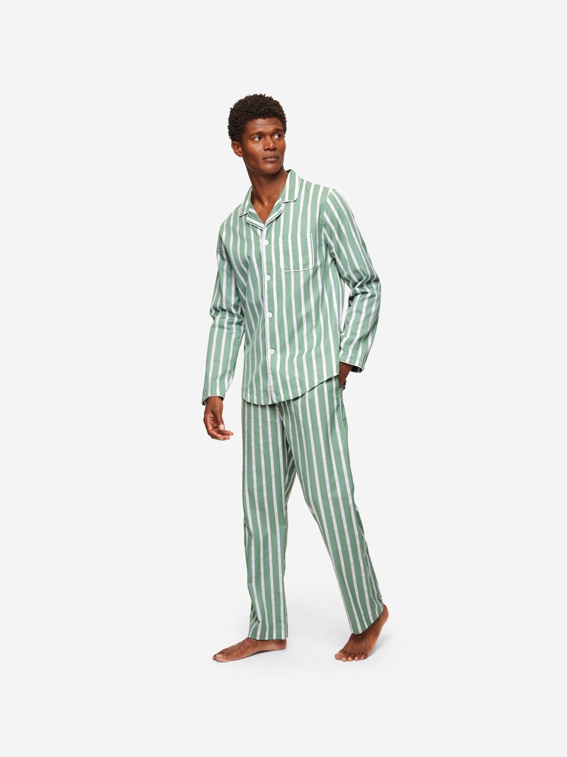 Men's Modern Fit Pyjamas Royal 219 Cotton Green - 4