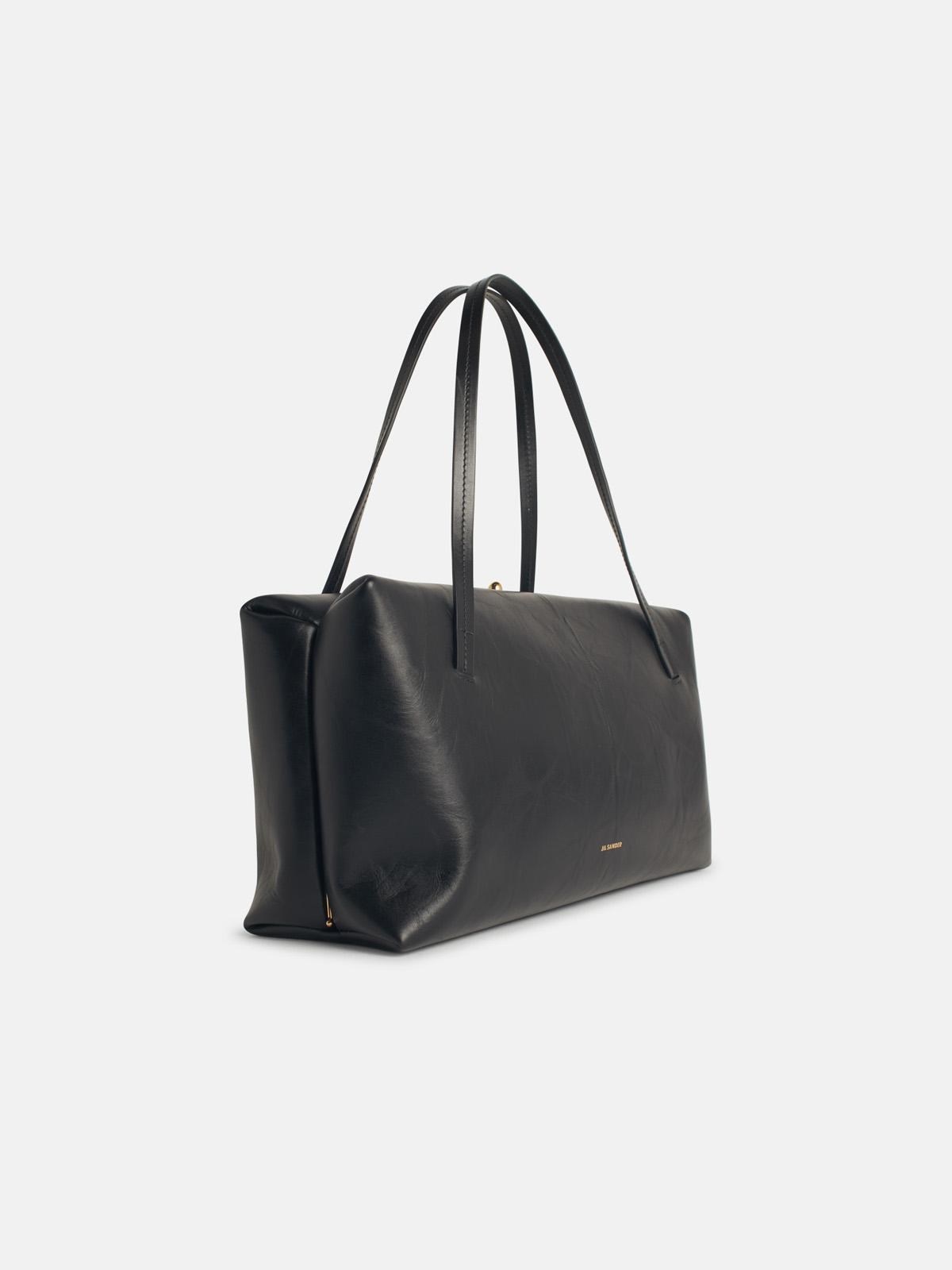 LARGE 'GOJI PILLOW' BLACK LEATHER BAG - 2