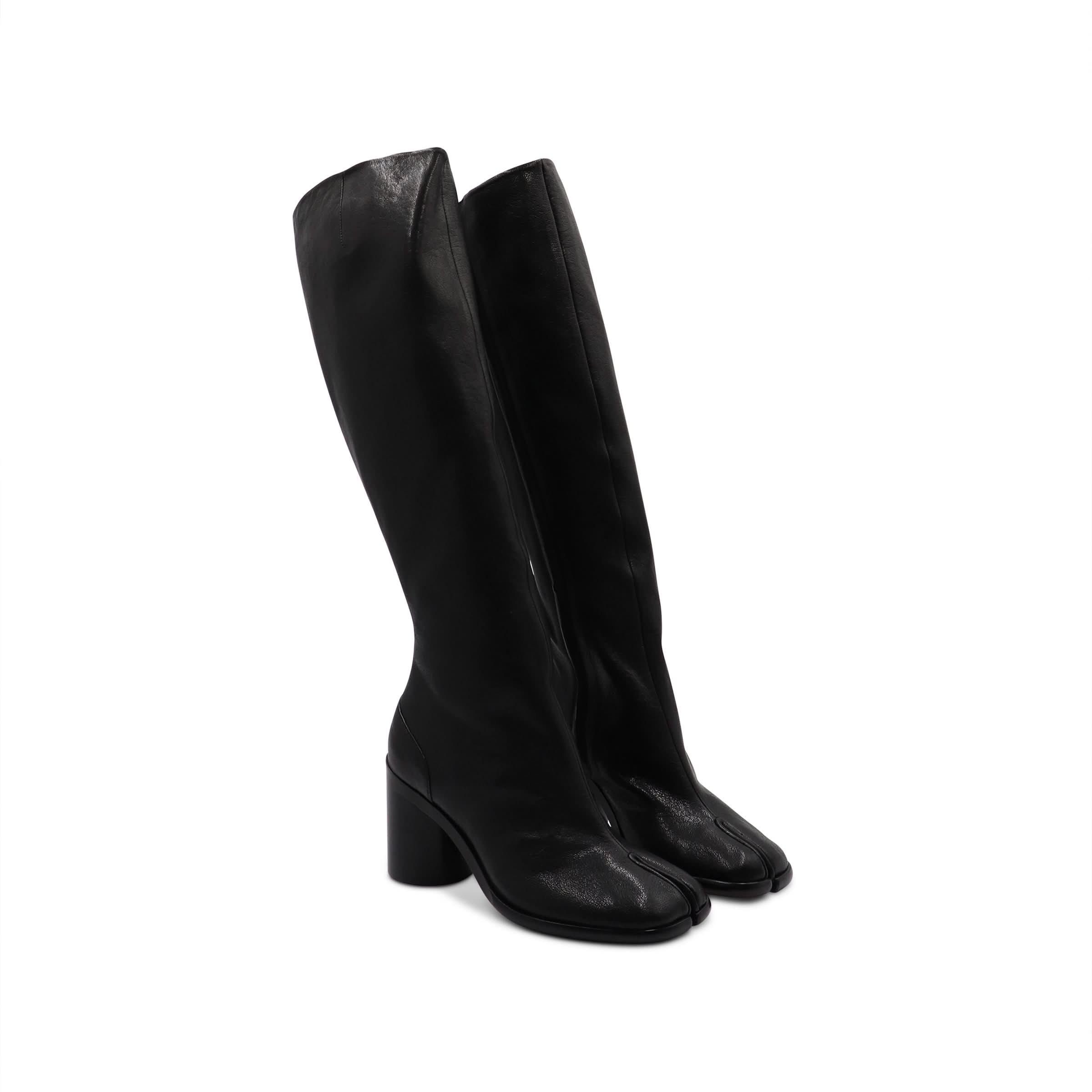 Tabi Knee High Boots in Black - 2
