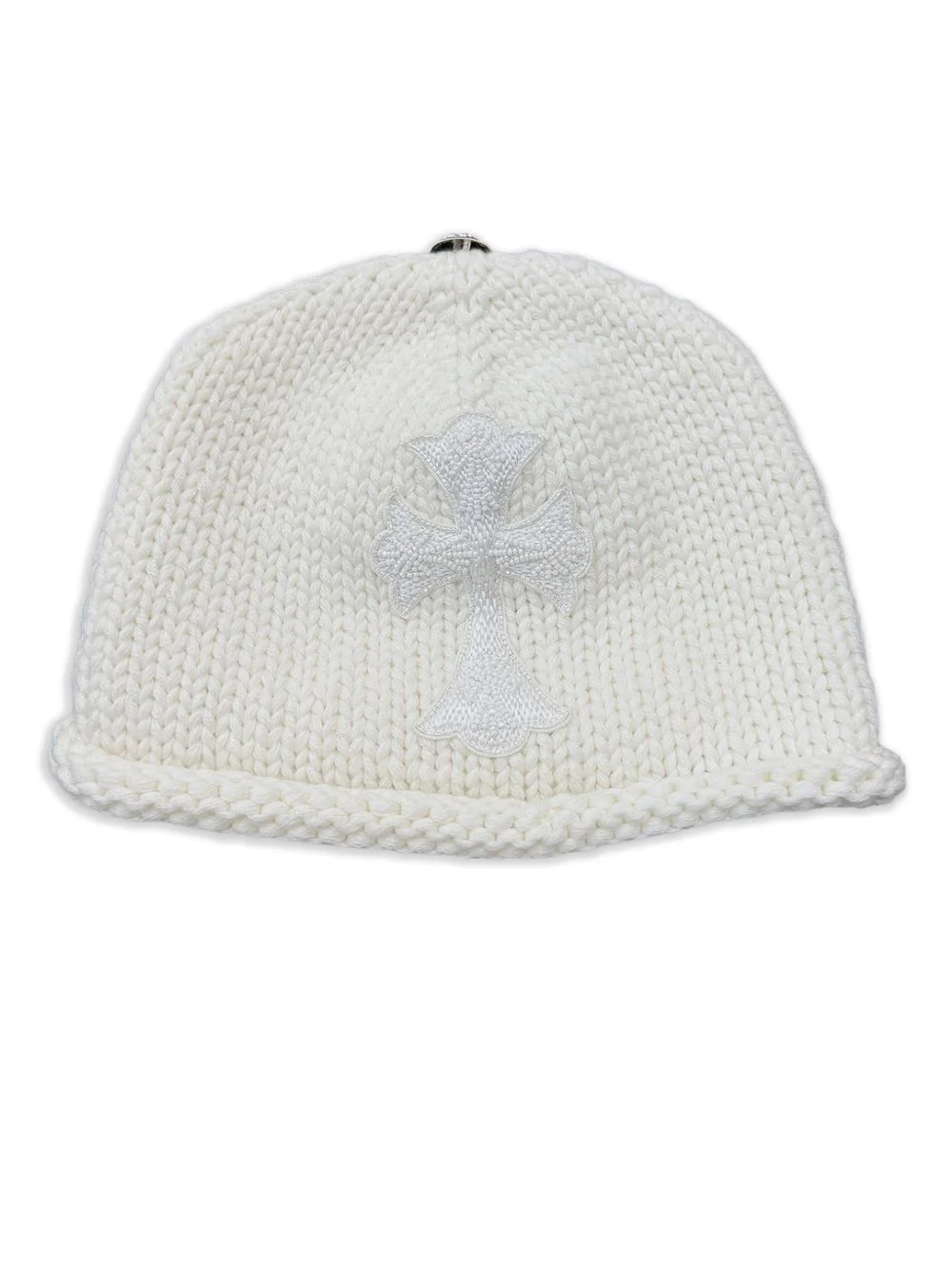 beaded cross beanie hat - 1
