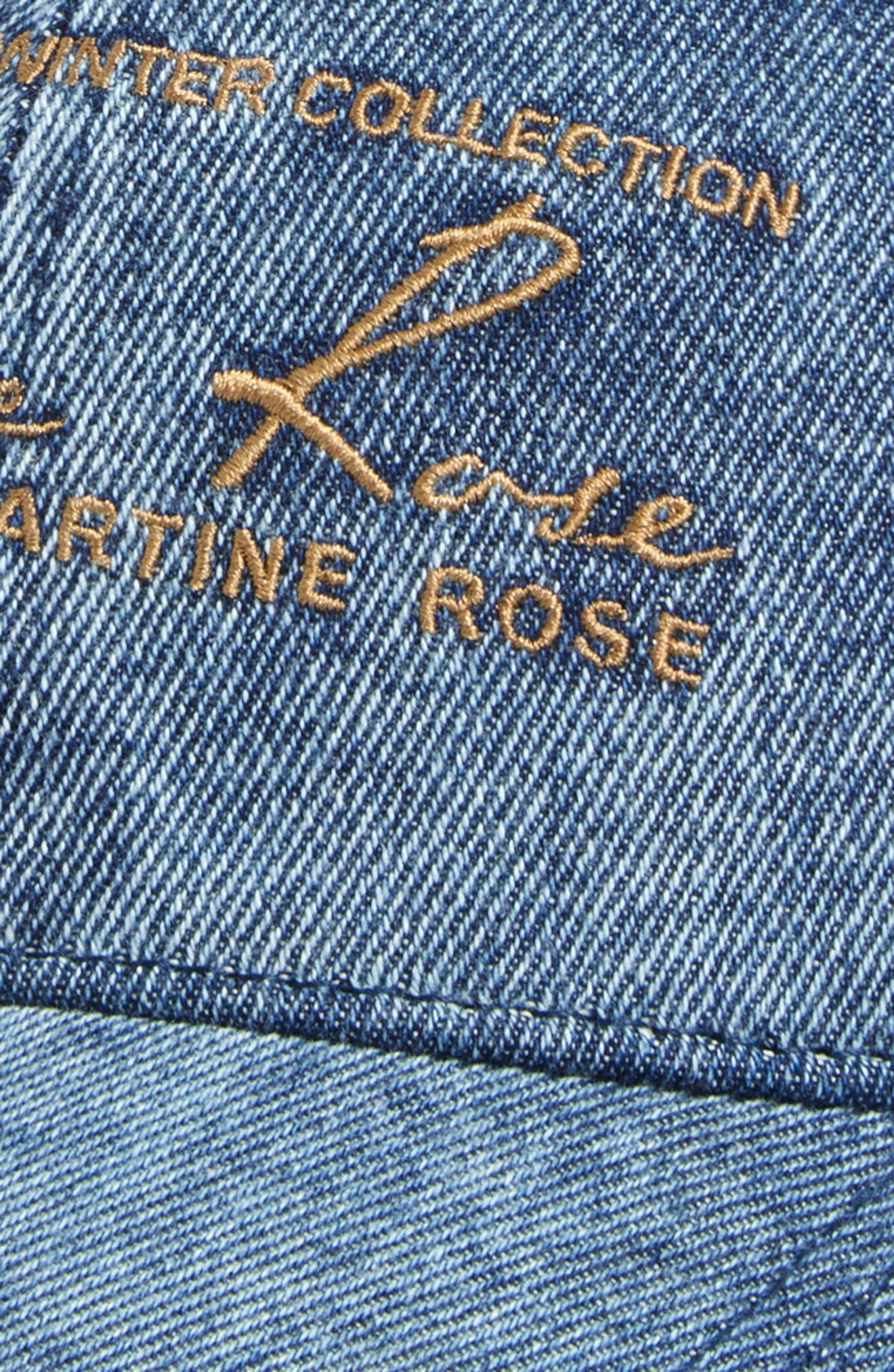 Martine Rose Signature Embroidered Denim Baseball Cap in Blue at Nordstrom - 3