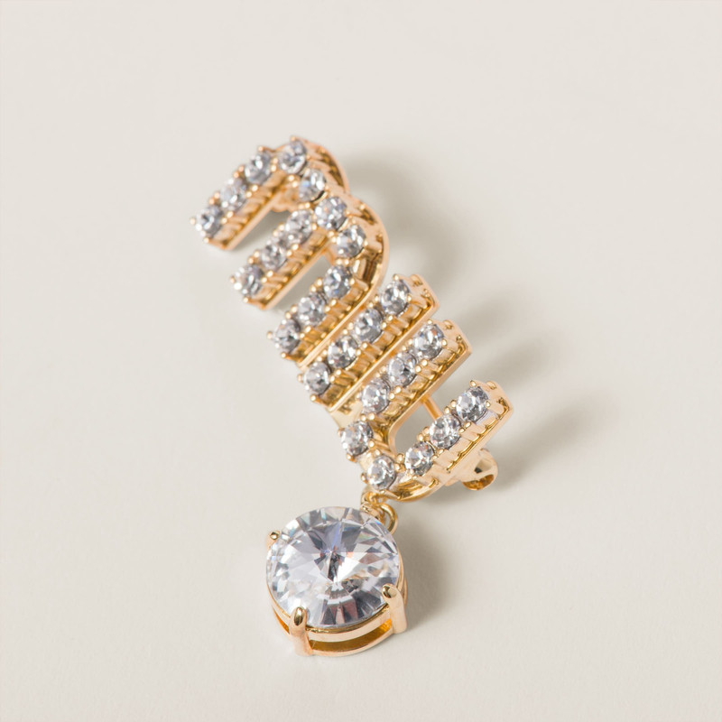 Miu Miu Brooch with crystal pendant outlook