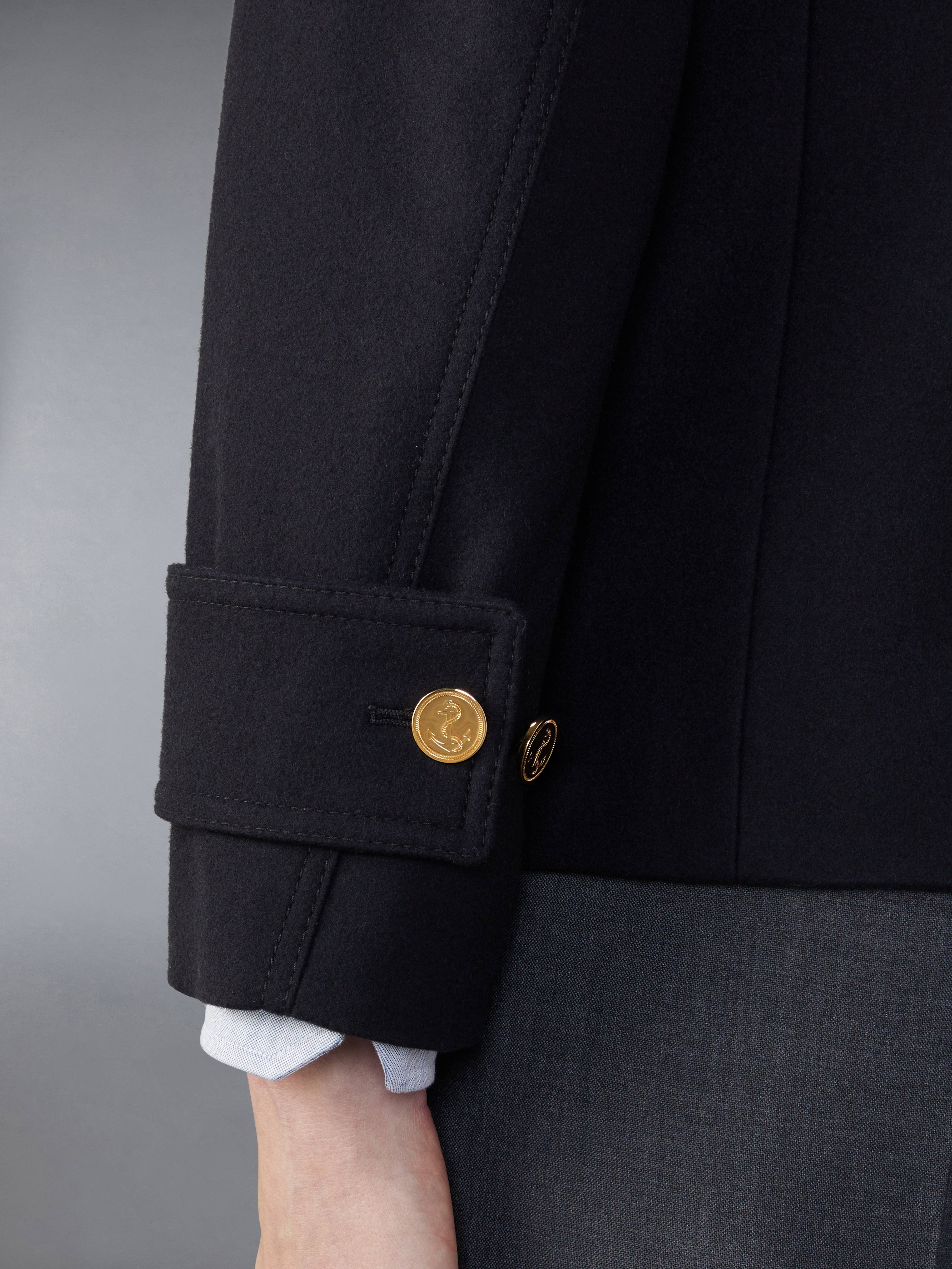 Spring Weight Melton Wool Peacoat - 6