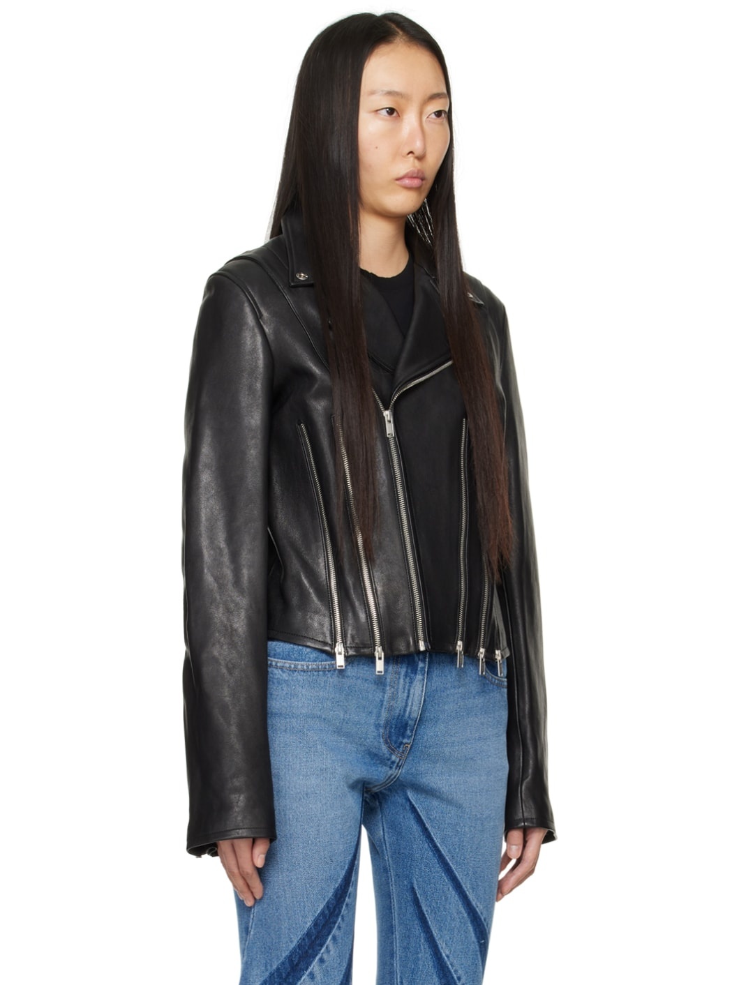 【関税込み】Dion Lee ブラック レザー バイカージャケット Leather biker jacket Dion Lee Black size 38 IT in Leather