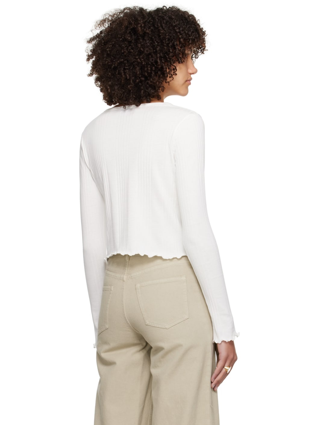 Off-White Lettuce Edge Cardigan - 3