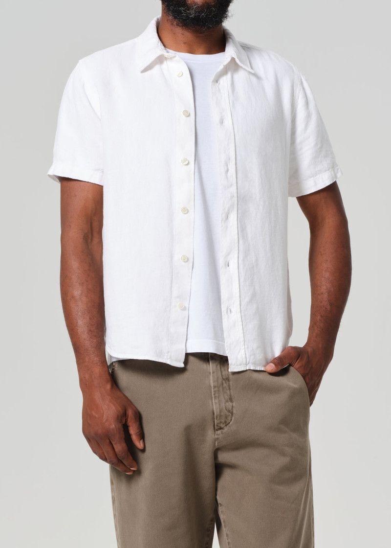 Citizens of Humanity Cairo Short Sleeve Linen Shirt
In White outlook