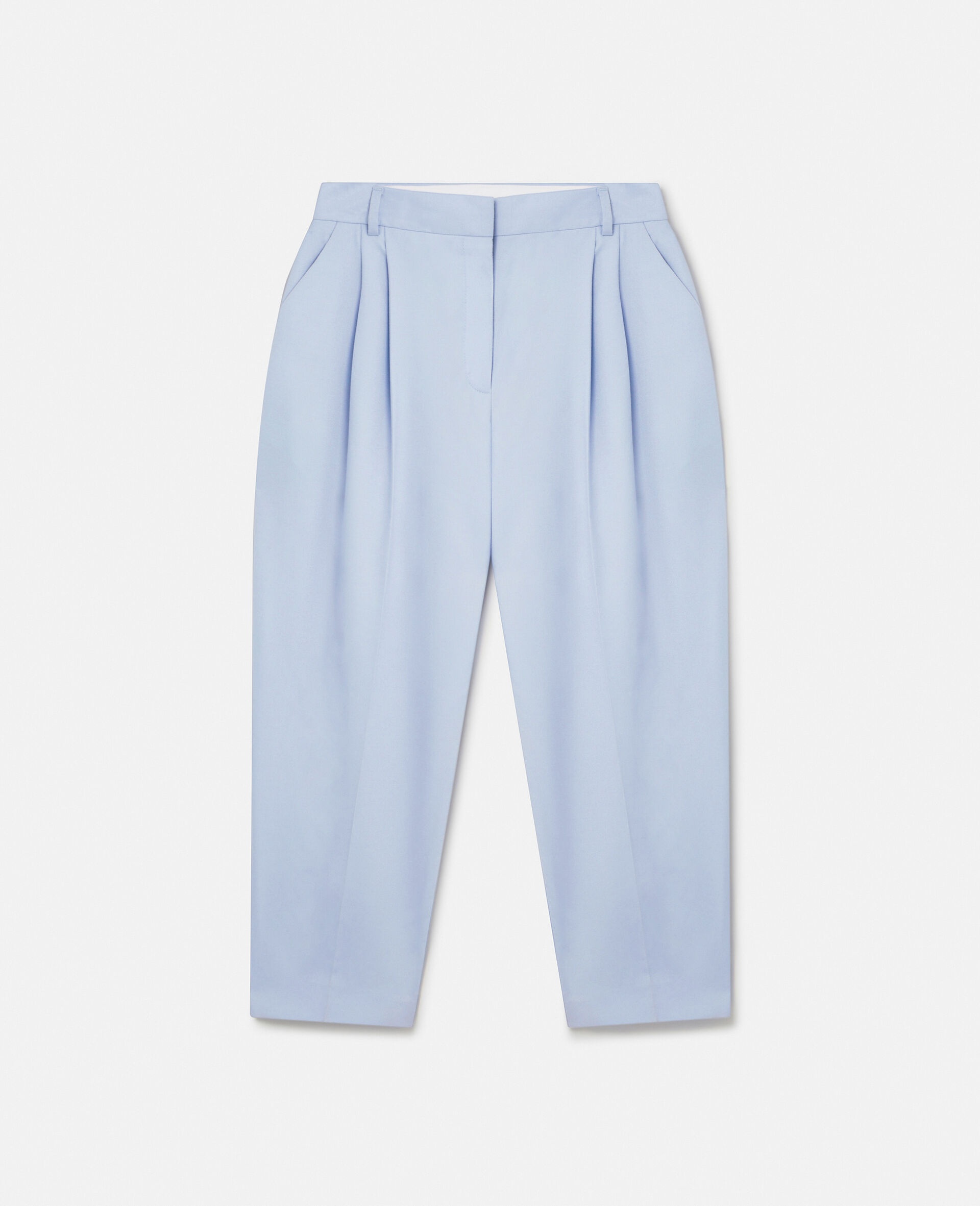 Cropped Pleated Trousers - 1