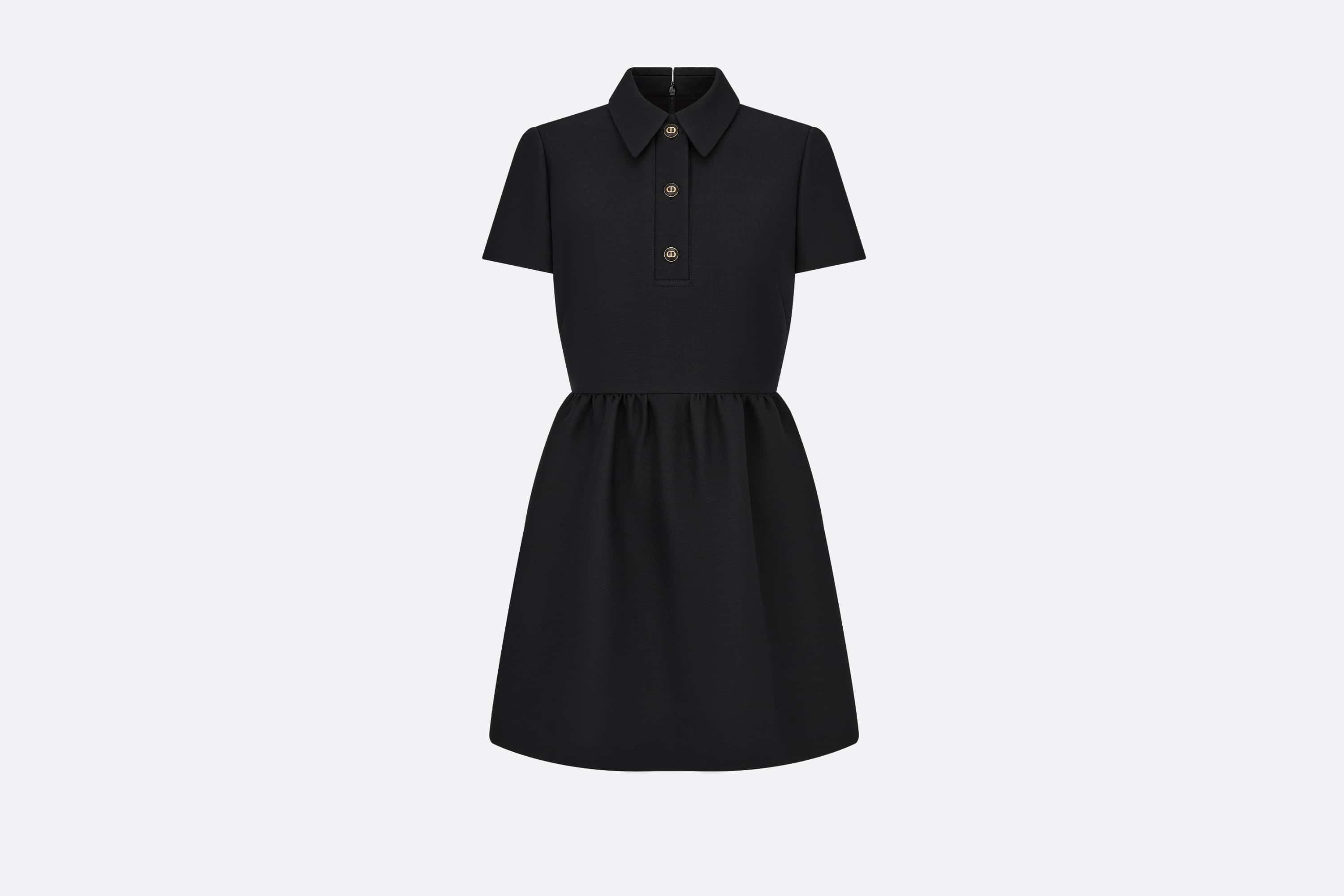 Fitted Dress with 'CD' Buttons - 1