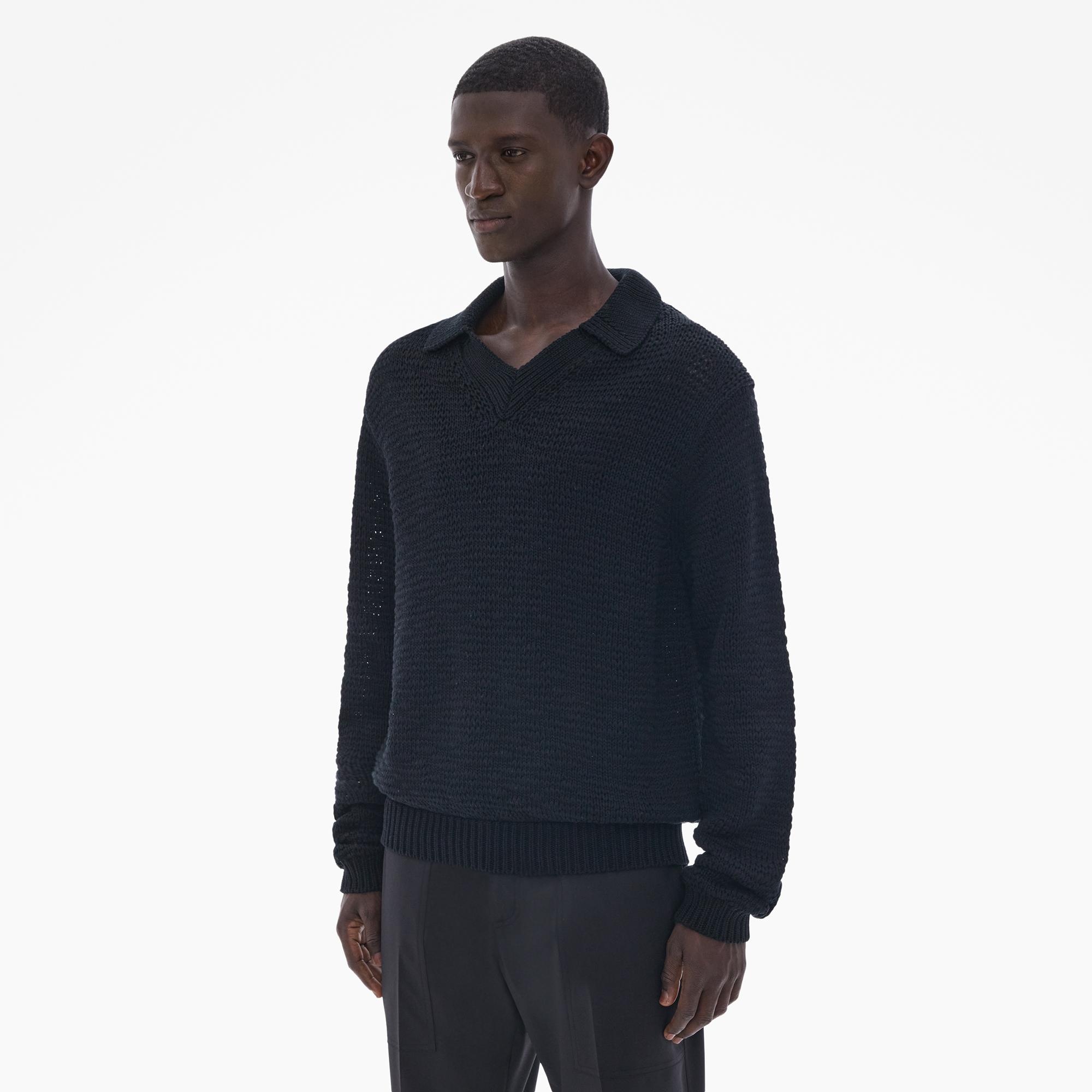 COTTON POLO SWEATER - 5