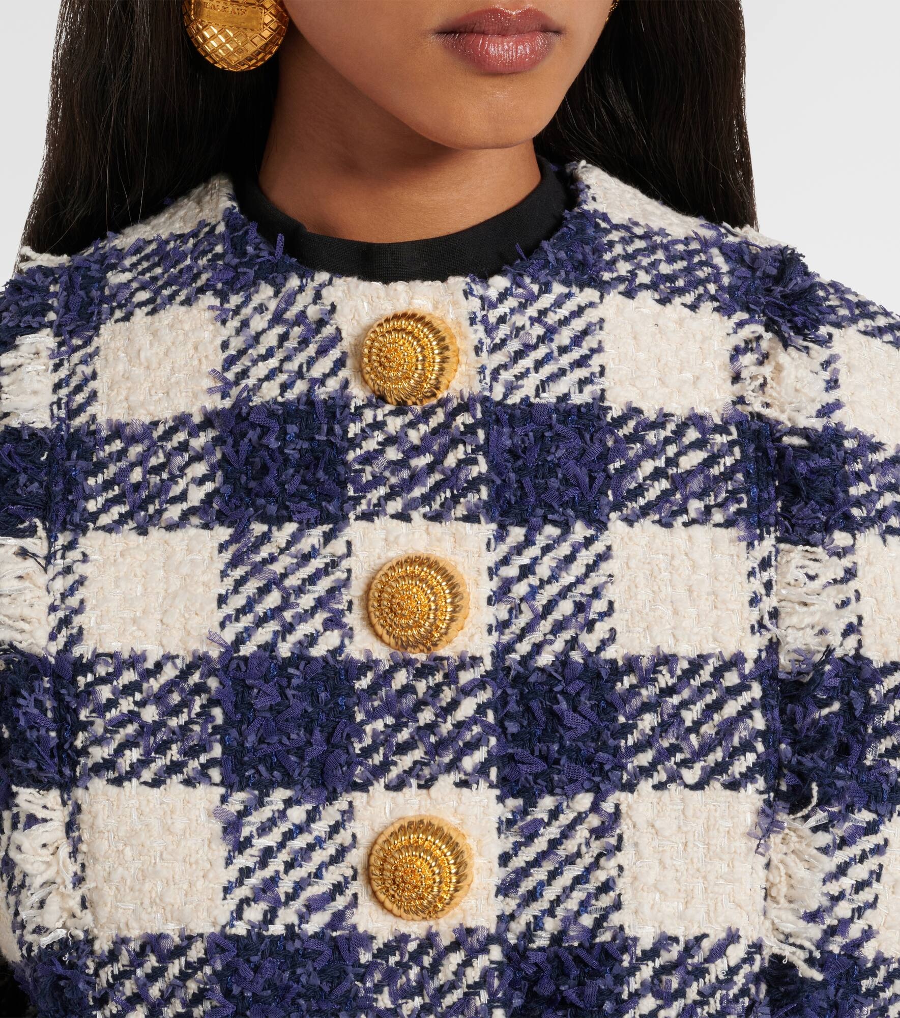 Checked tweed jacket - 4