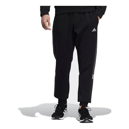 Men's adidas Side Stripe Contrasting Colors Bundle Feet Sports Pants/Trousers/Joggers Black HG6760 - 1