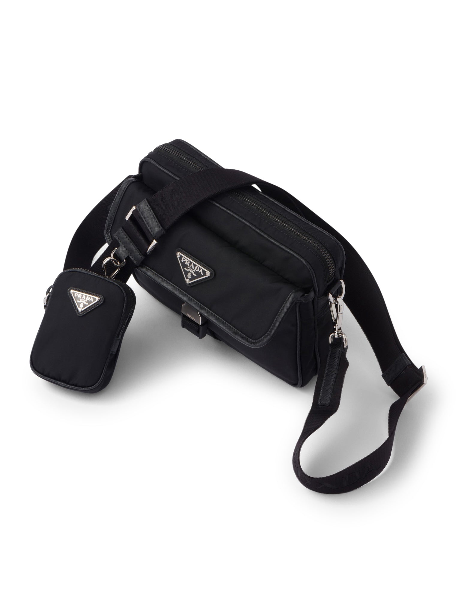 SHOULDER BAG IN RE-NYLON AND SAFFIANO - 6