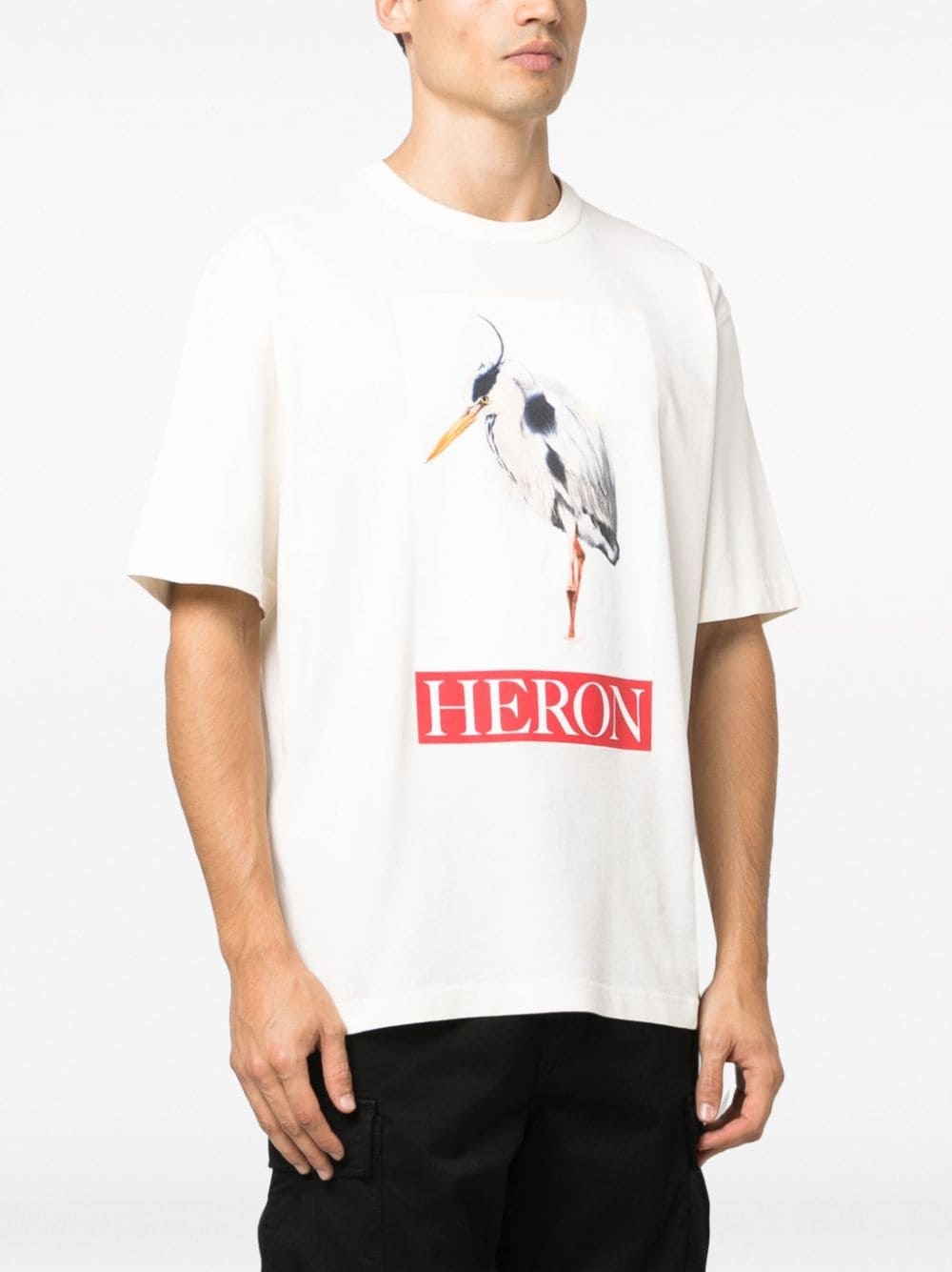 Heron Bird Painted cotton T-shirt - 3