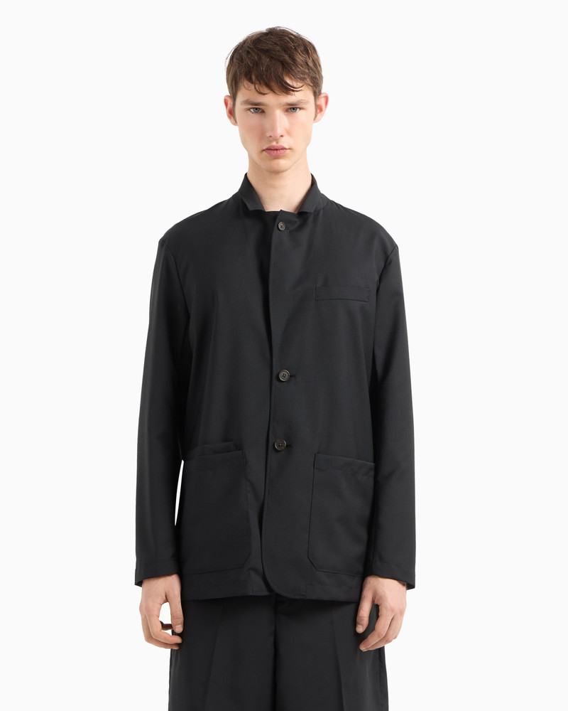 EMPORIO ARMANI SINGLE-BREASTED JACKET IN SUPER LIGHT WOOL outlook